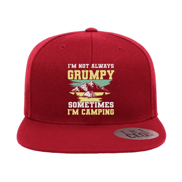 I'm Not Always Grumpy Embroidered Flat Bill Hat